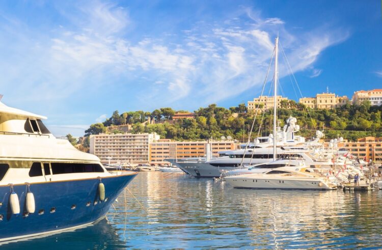 yachts in Monaco harbor